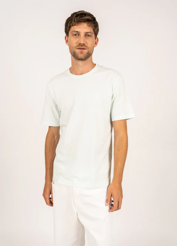 Saint James - Cédric t-shirt with boat print (Aloe)