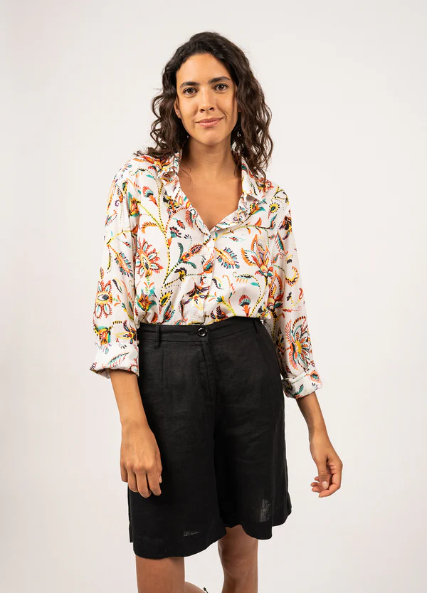 Saint James - Marion printed shirt (Craie Evasion)