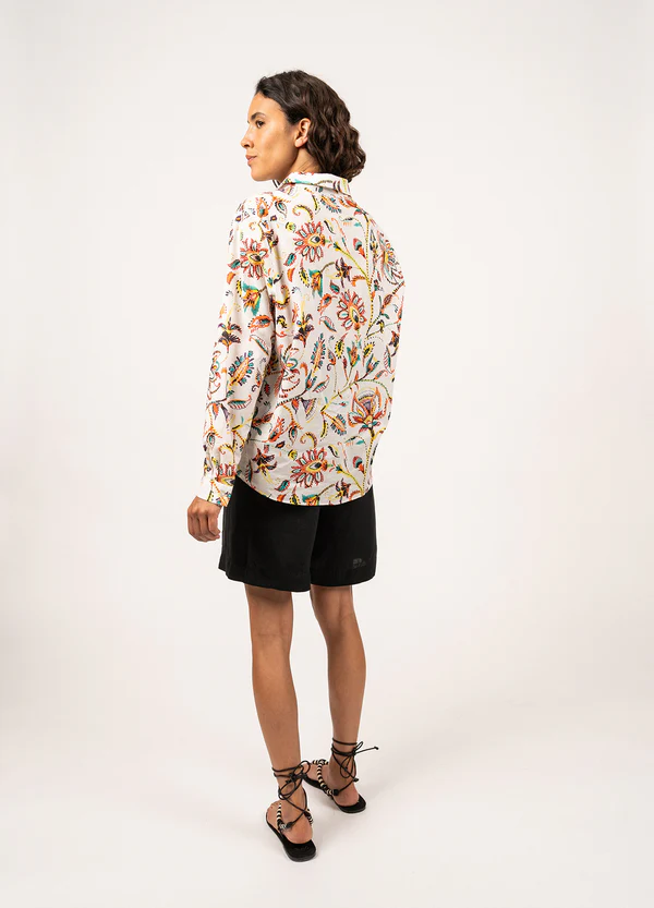 Saint James - Marion printed shirt (Craie Evasion)