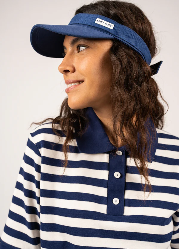 Saint James - Carola striped polo shirt (Indigo/ Craie)