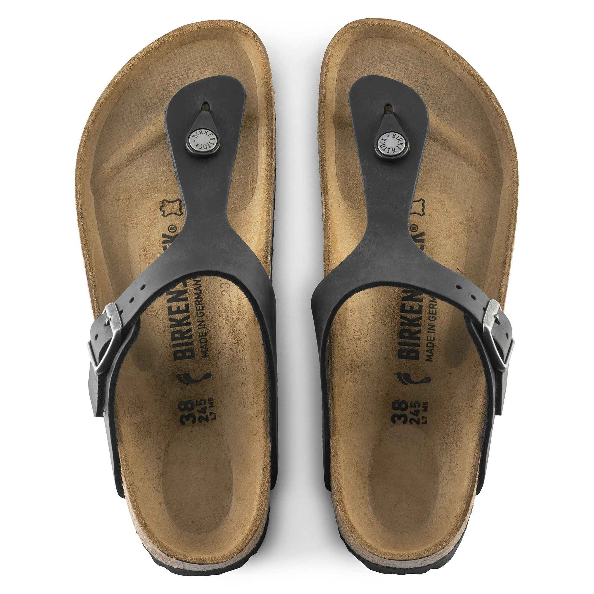 Birkenstock - GIZEH OILED LEATHER (Black)