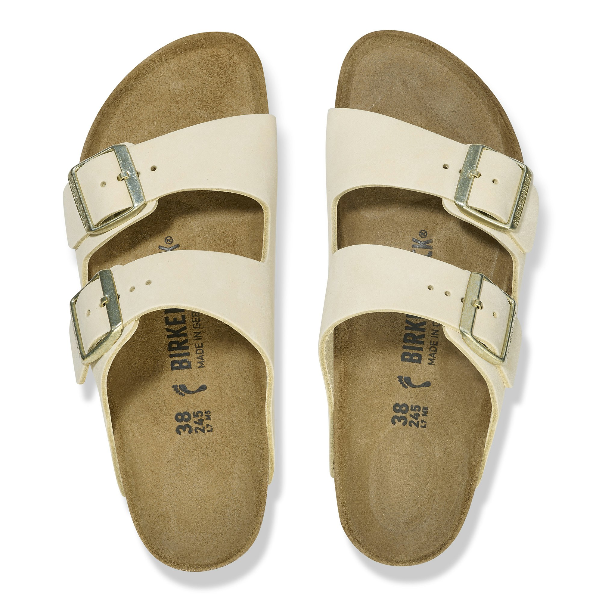 Birkenstock - Arizona Nubuck Lether Narrow (Ecru)