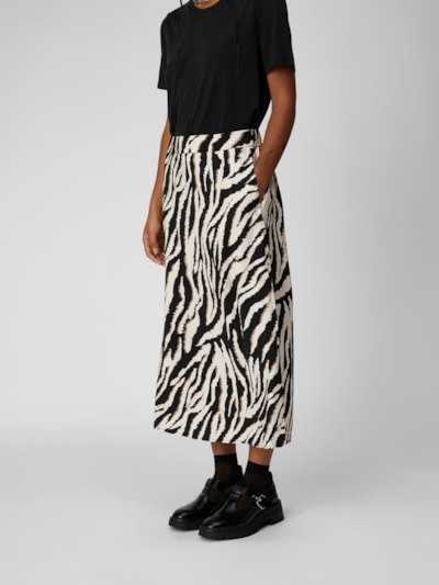 Object - OBJJACIRA MW SKIRT (Sandshell Black/ Fossil Zebra)
