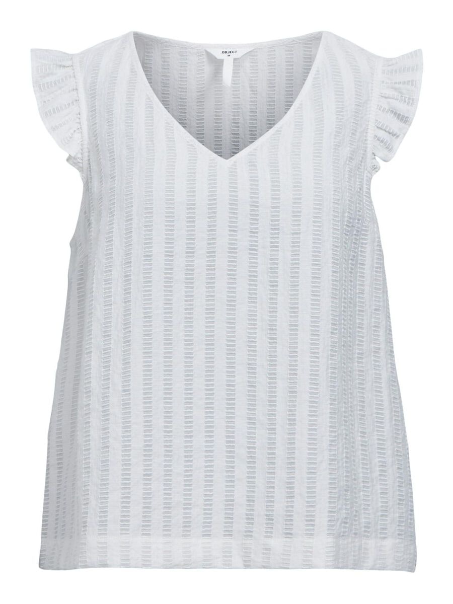Object - OBJAMANDA RE S/L TOP (Cloud Dancer)