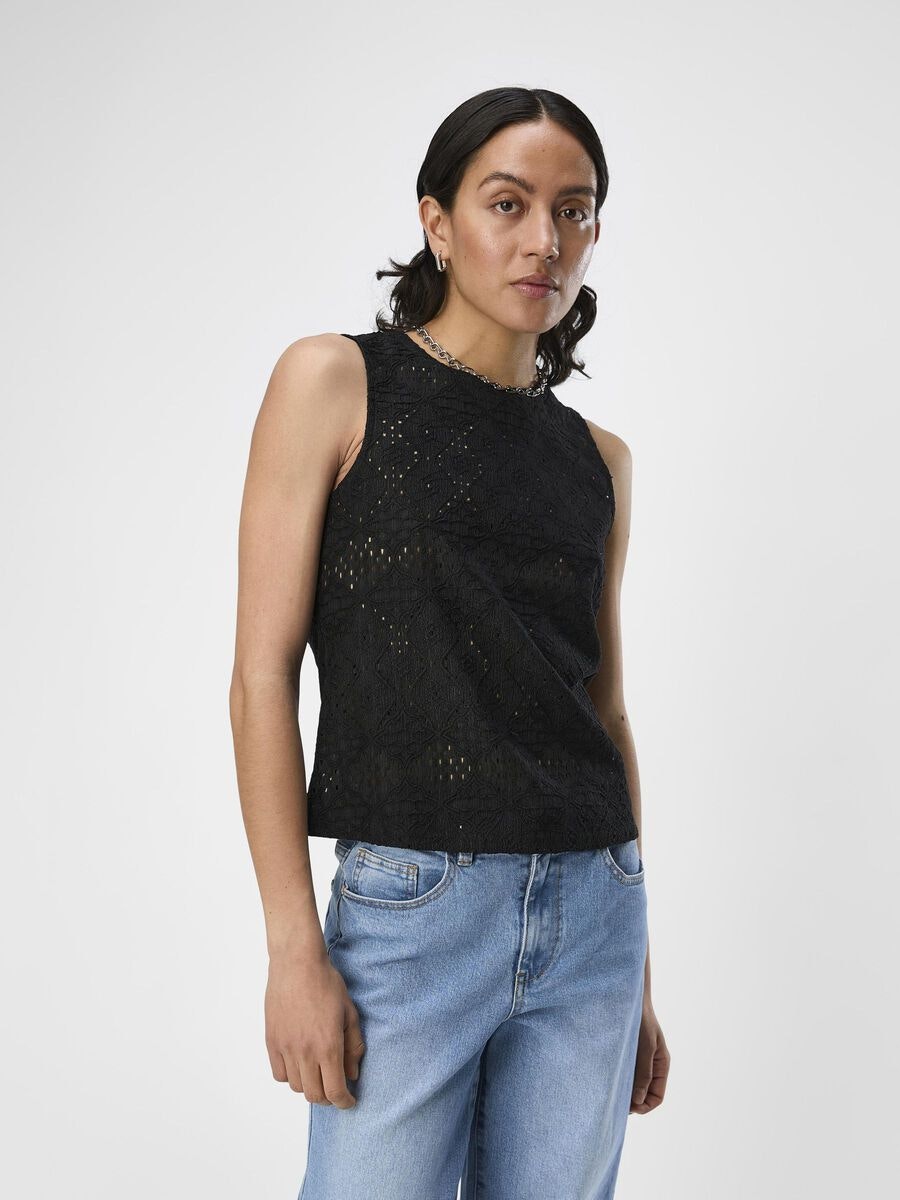 Object - OBJFEODORA RE TANK TOP (Black)