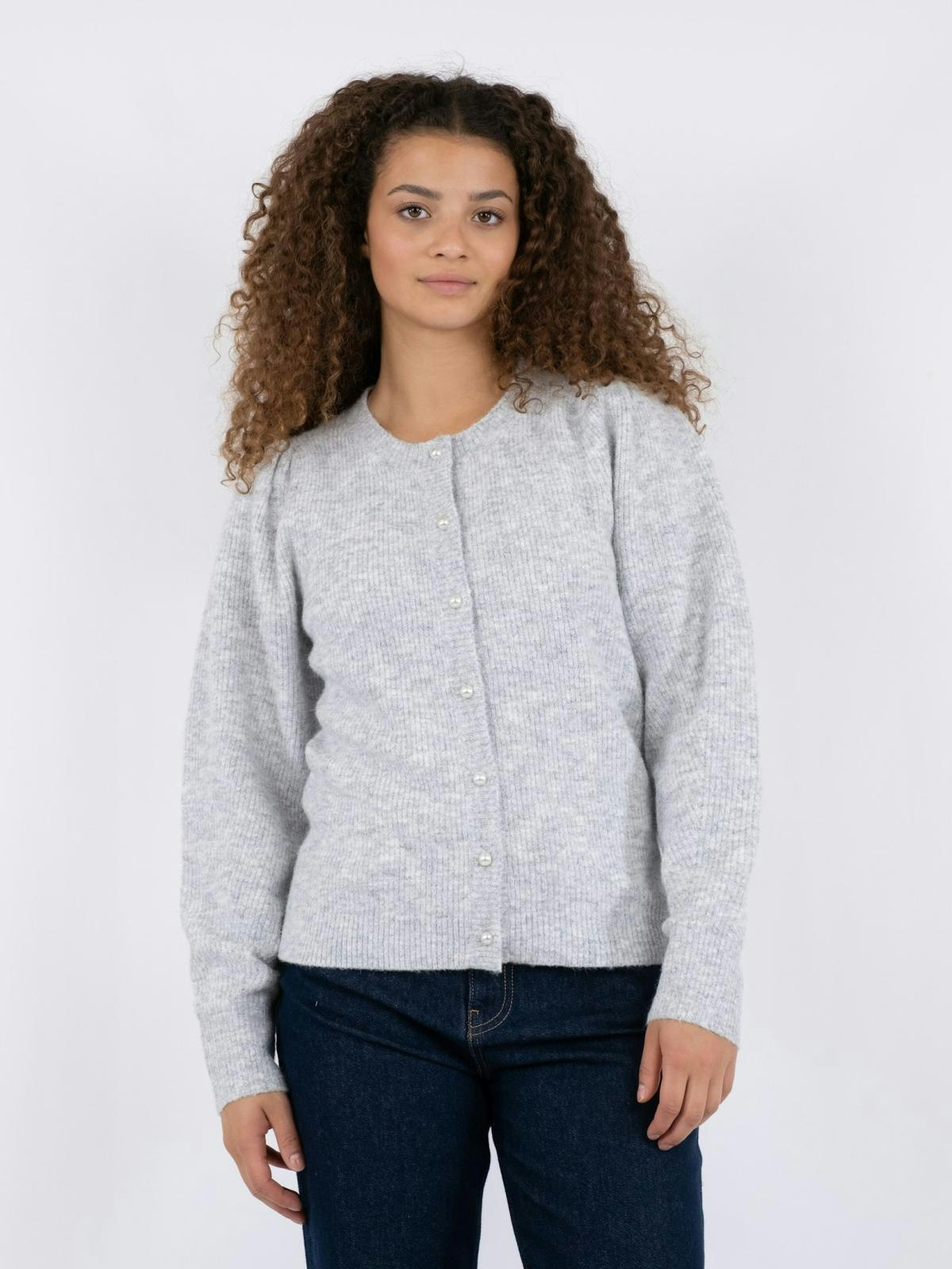 Neo Noir - Nuna Knit Cardigan (Light Gre Mel.)