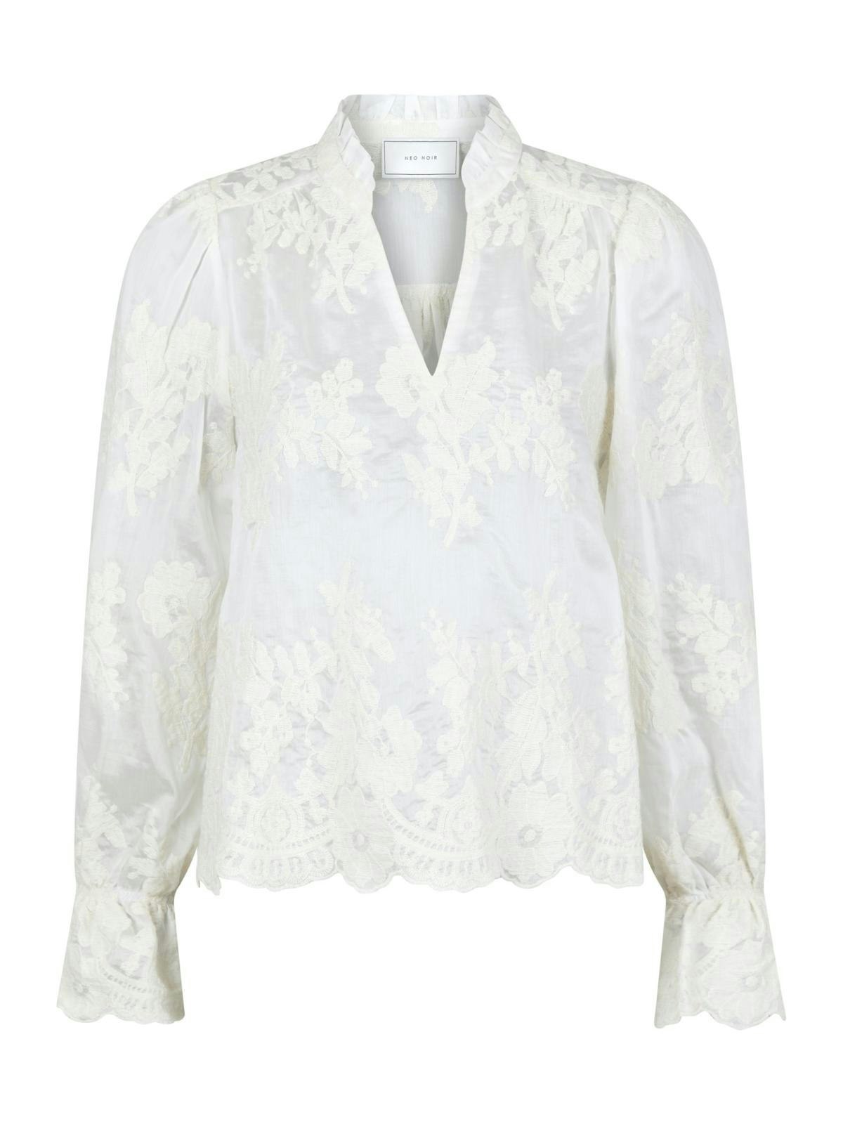 Neo Noir - Amara Big Embroidery Blouse (Off White)