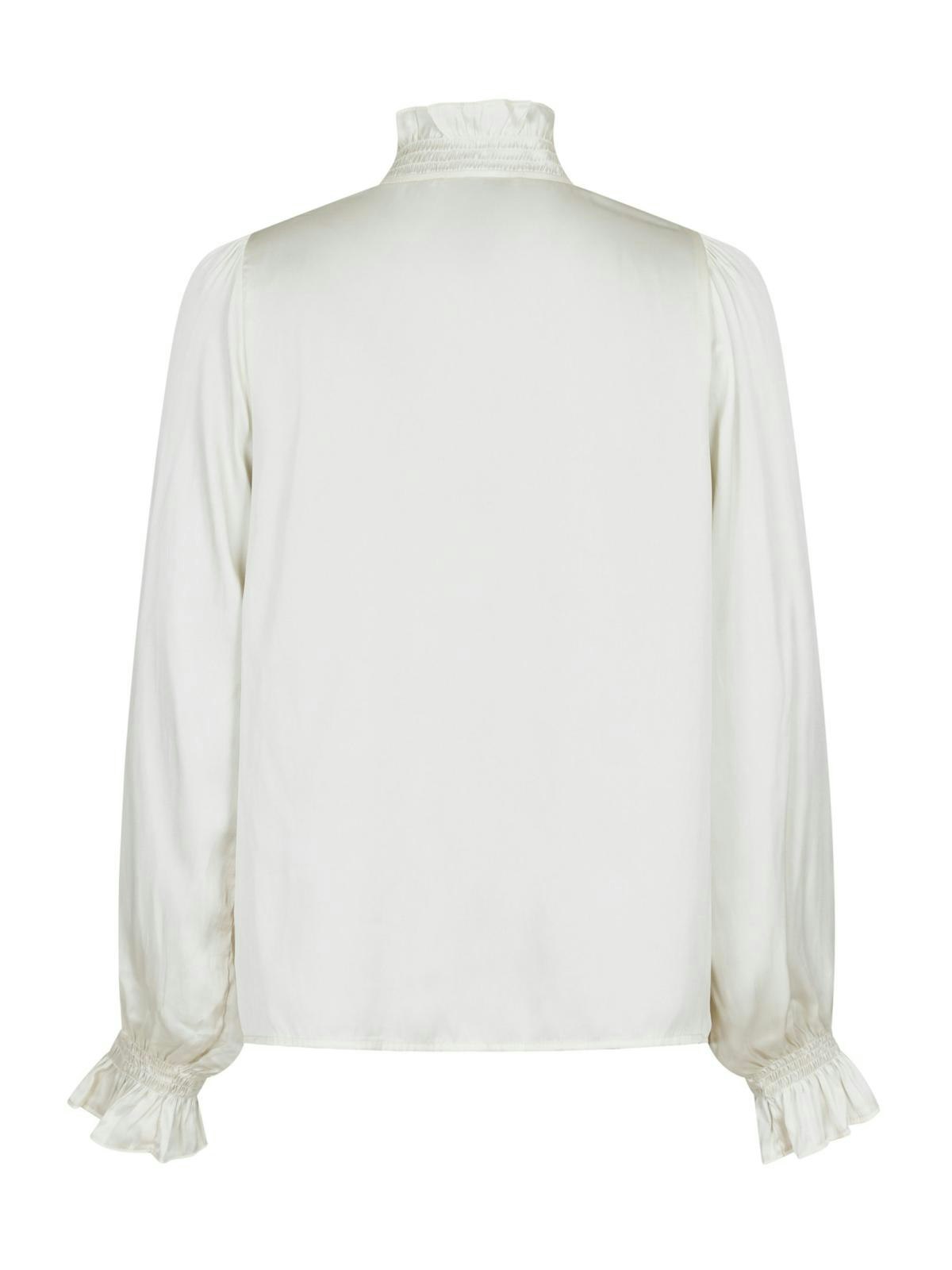 Neo Noir - Brielle Satin Blouse (Off White)