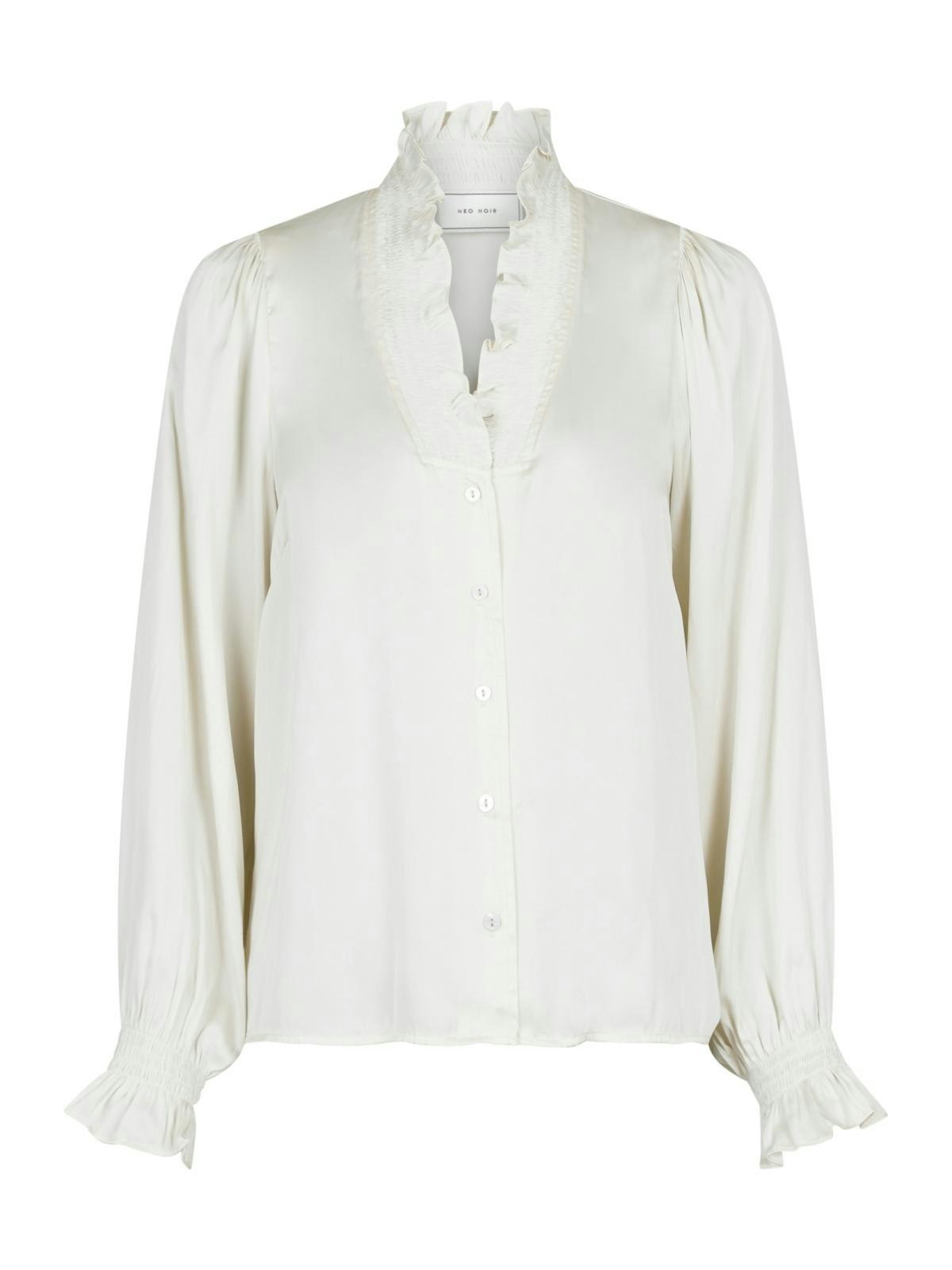 Neo Noir - Brielle Satin Blouse (Off White)
