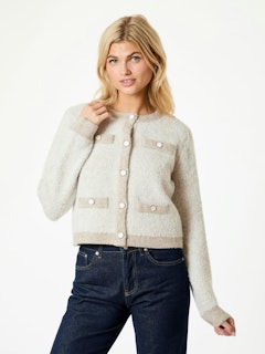 Neo Noir - Vivia Knit Cardigan (Beige Mel.)