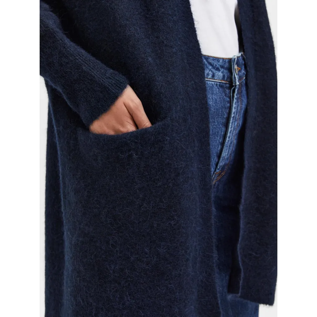 Selected Femme - SLFLULU NEW LS KNIT LONG CARDIGAN B NOOS (Dk Sapphire)