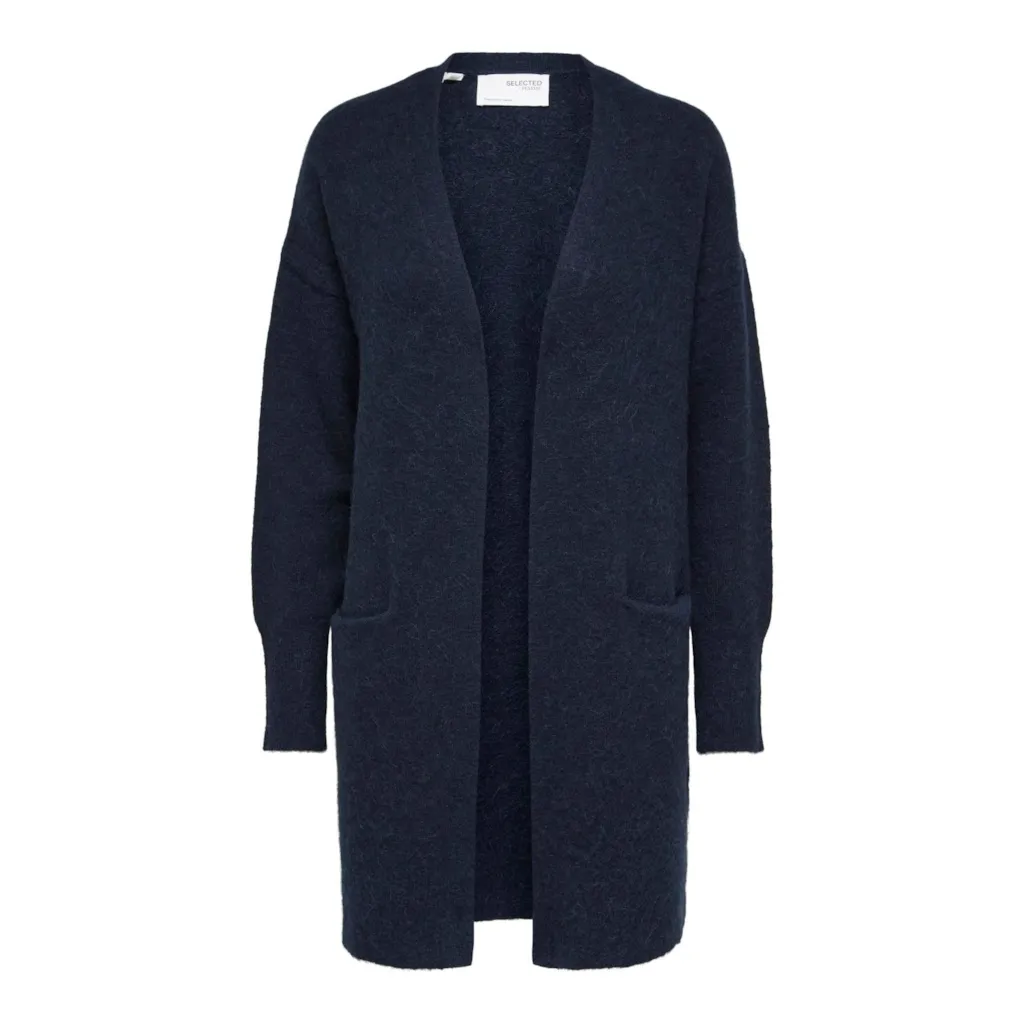 Selected Femme - SLFLULU NEW LS KNIT LONG CARDIGAN B NOOS (Dk Sapphire)