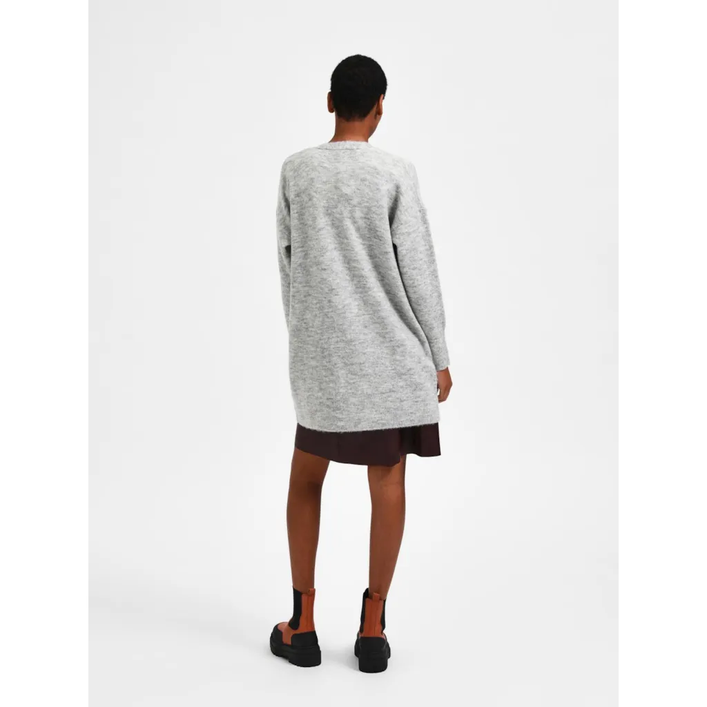 Selected Femme - SLFLULU NEW LS KNIT LONG CARDIGAN B NOOS (Light Grey Mel.)