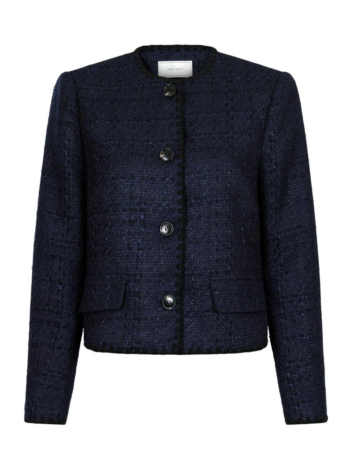 Neo Noir - Helina Heavy Boucle Jacket (Navy)