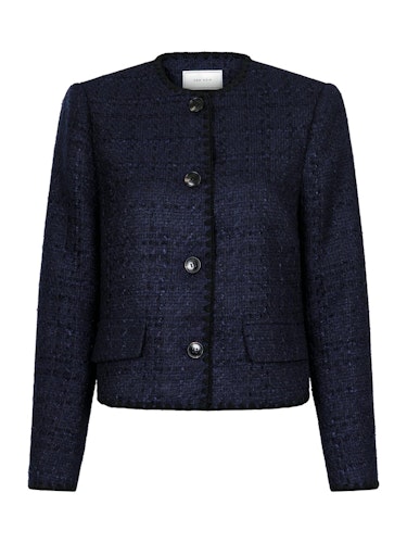 Neo Noir - Helina Heavy Boucle Jacket (Navy)