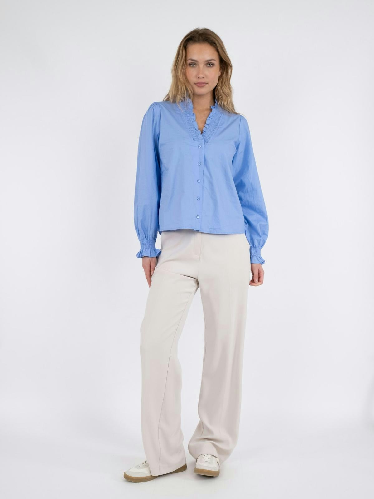 Neo Noir - Brielle Solid Shirt (Sky Blue)