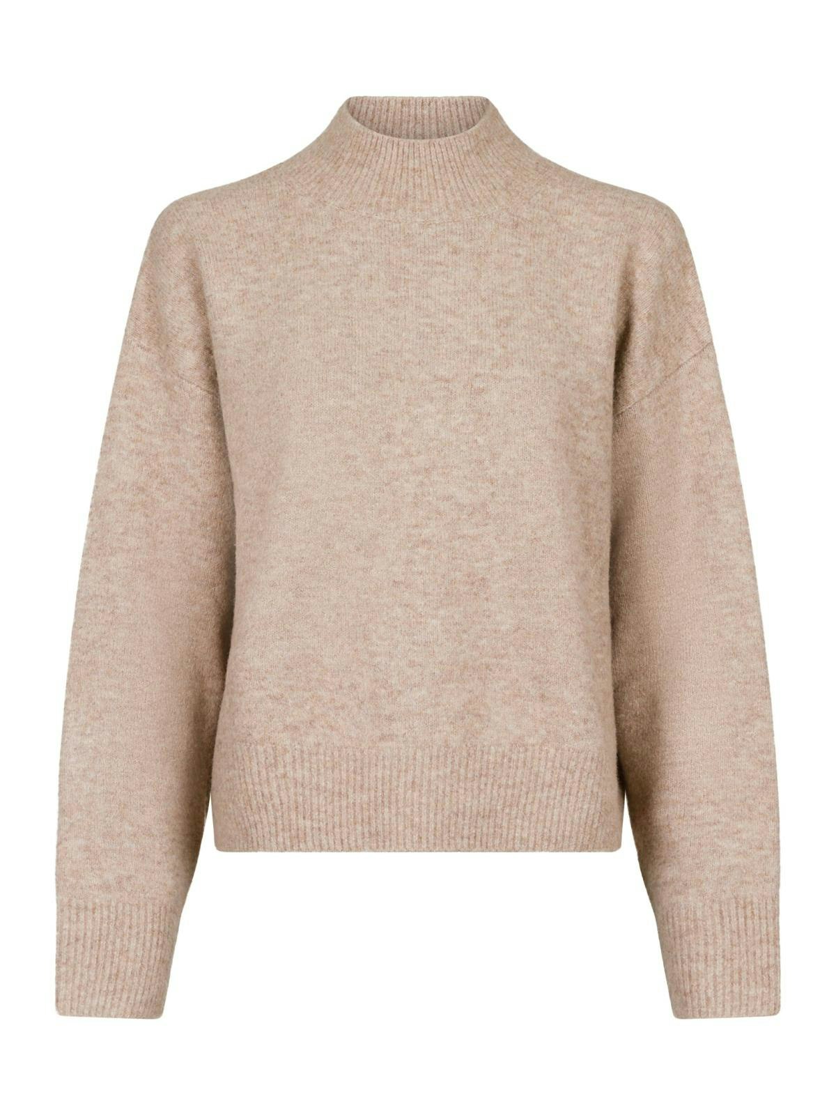 Neo Noir - Paulina Knit Blouse (Sand Melange)