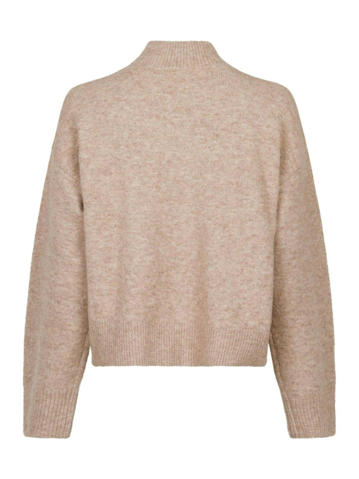 Neo Noir - Paulina Knit Blouse (Sand Melange)