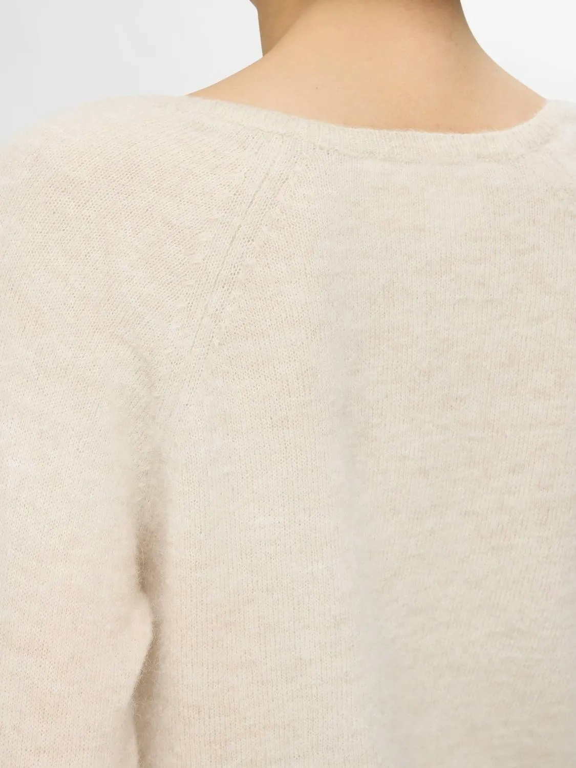 Selected Femme - SLFLULU NEW LS KNIT V-NECK B NOOS (Birch Melange)