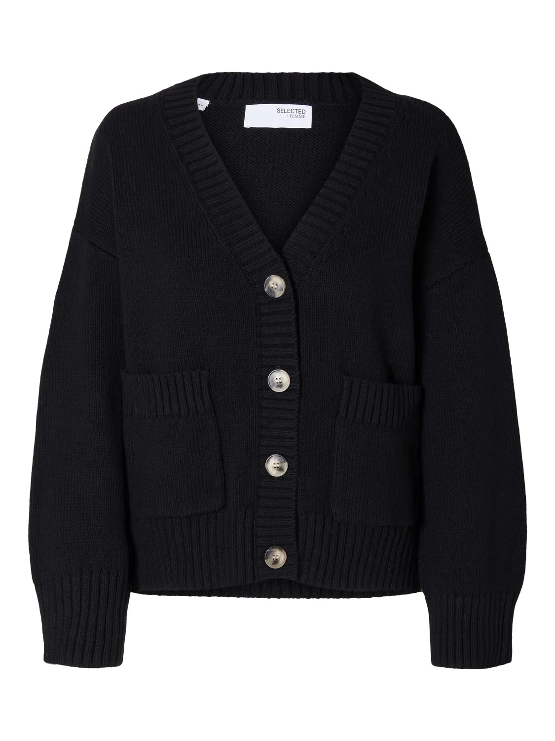 Selected Femme - SLFJILLI LS KNIT CARDIGAN (Black)