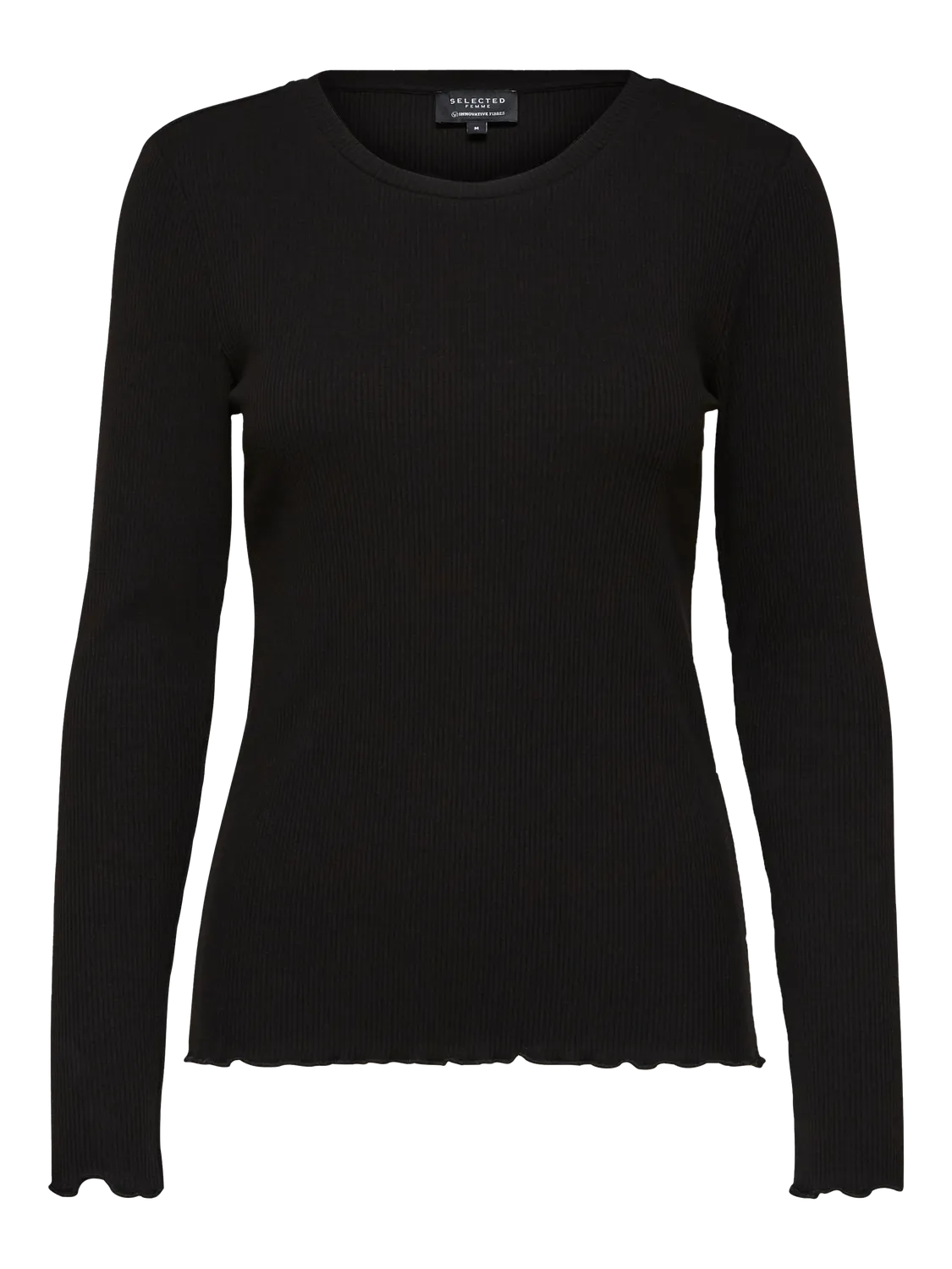 Selected Femme - SLFANNA LS CREW NECK TEE S NOOS (Black)
