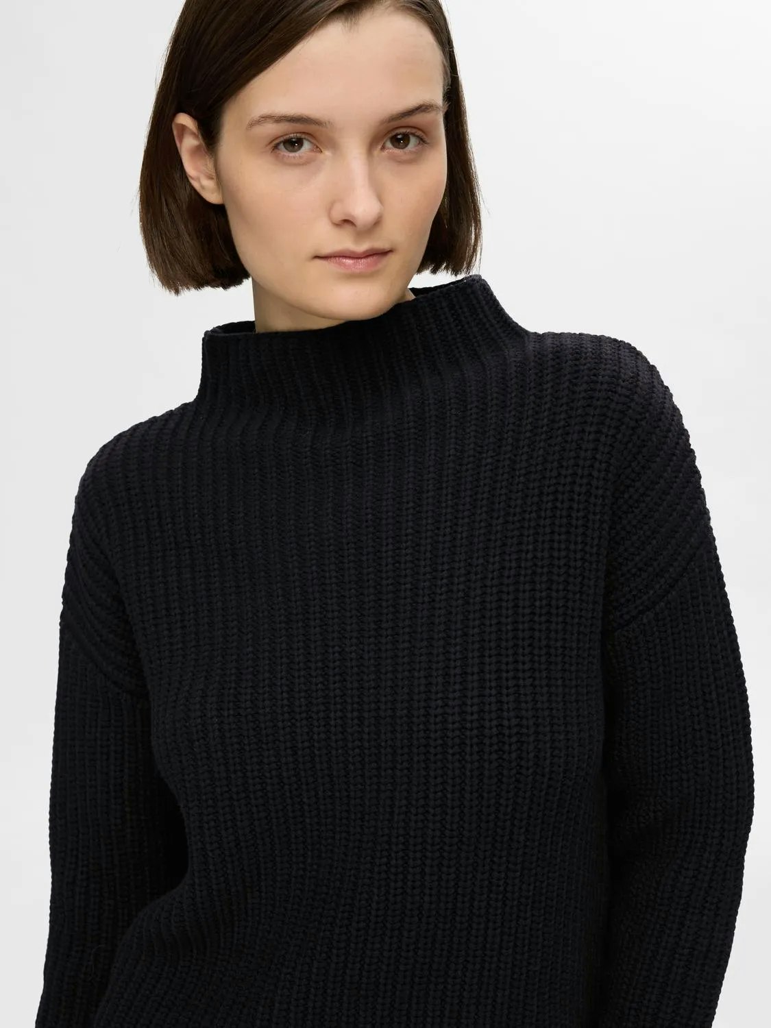 Selected Femme - SLFSELMA LS KNIT PULLOVER NOOS (Black)