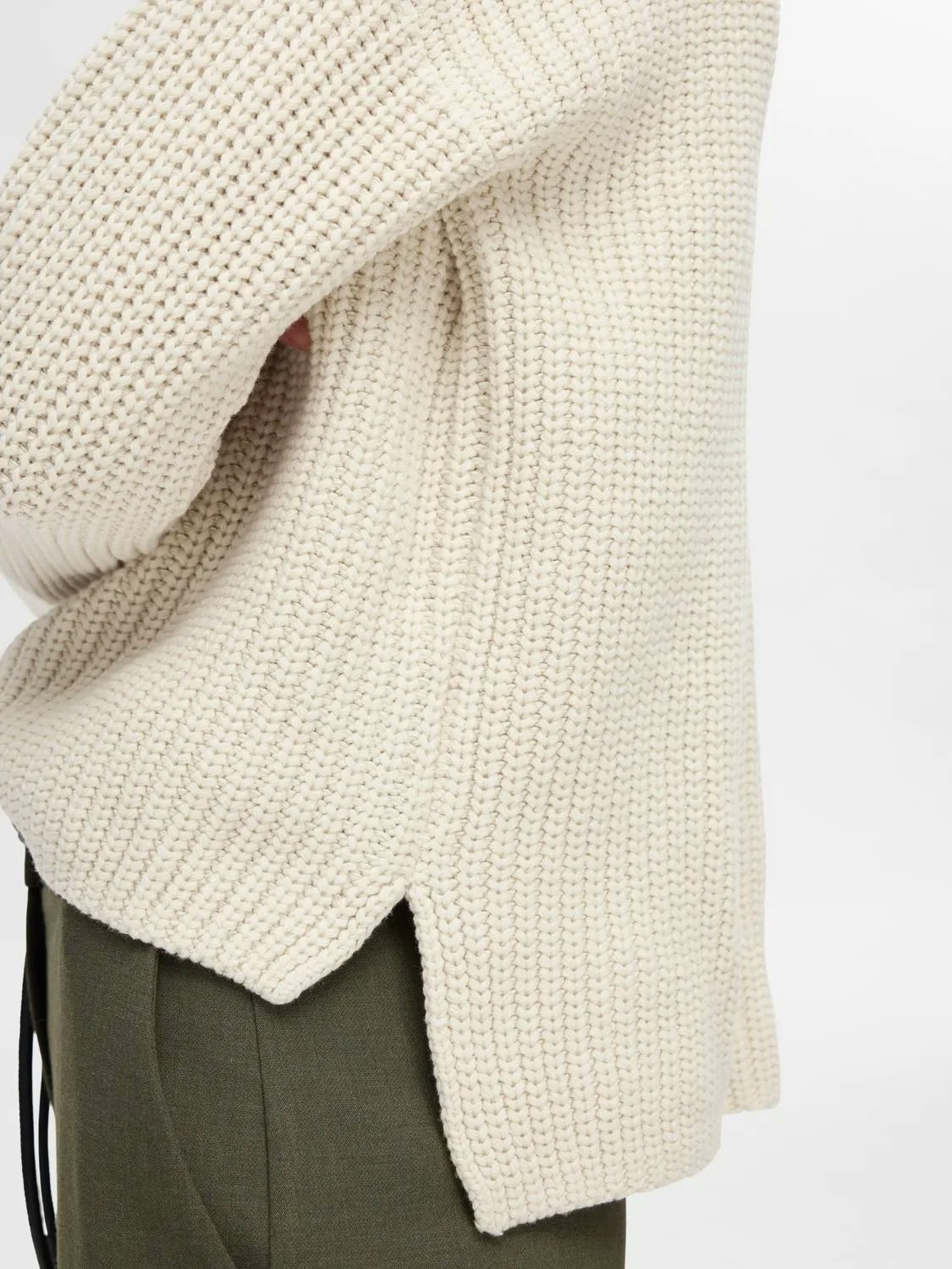 Selected Femme - SLFSELMA LS KNIT PULLOVER NOOS (Birch)