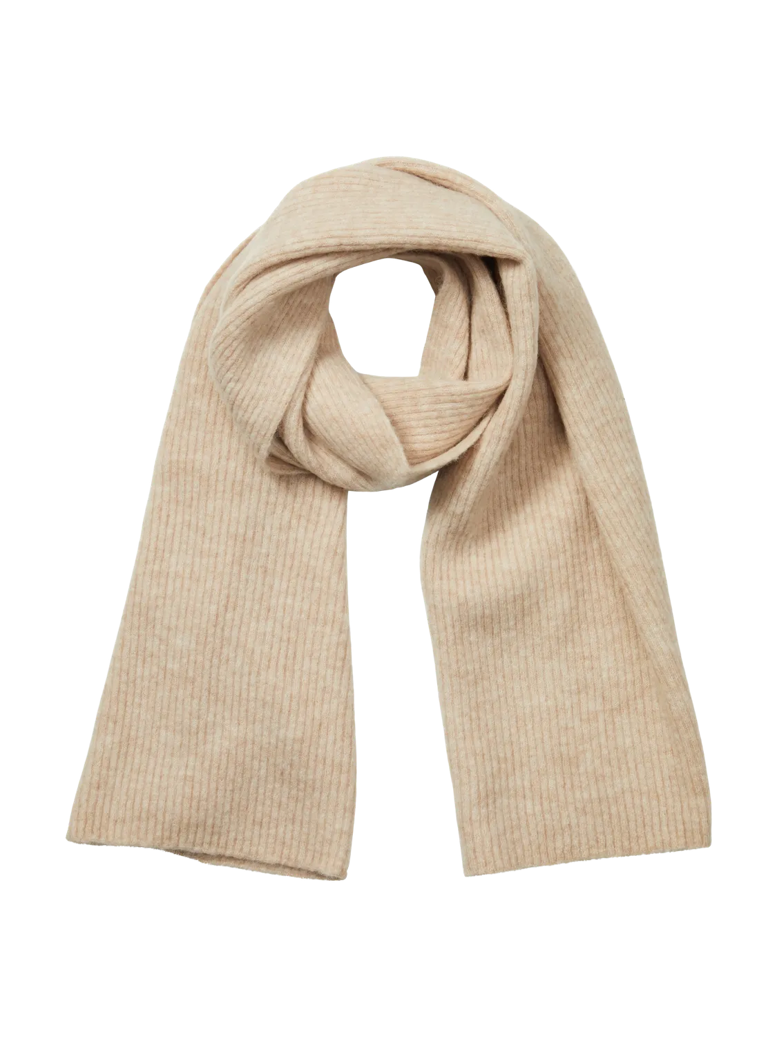 Selected Femme - SLFMALINE LANO KNIT BEANIE NOOS (Birch MELANGE)
