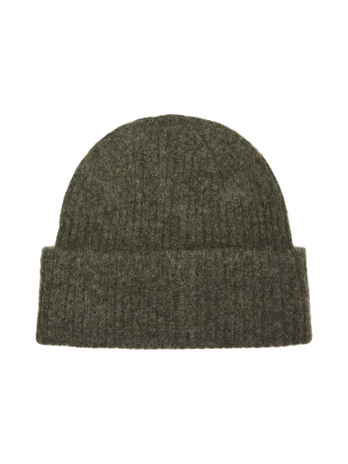 Selected Femme - SLFMALINE LANO KNIT BEANIE NOOS (Kalamata  MELANGE)