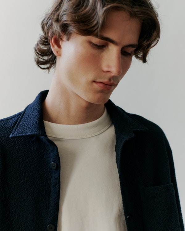 Casual Friday - CFALVIN LS waffle shirt (Dk Navy)
