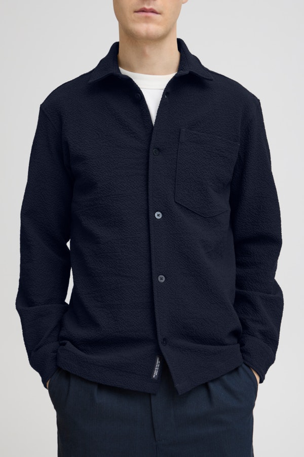 Casual Friday - CFALVIN LS waffle shirt (Dk Navy)