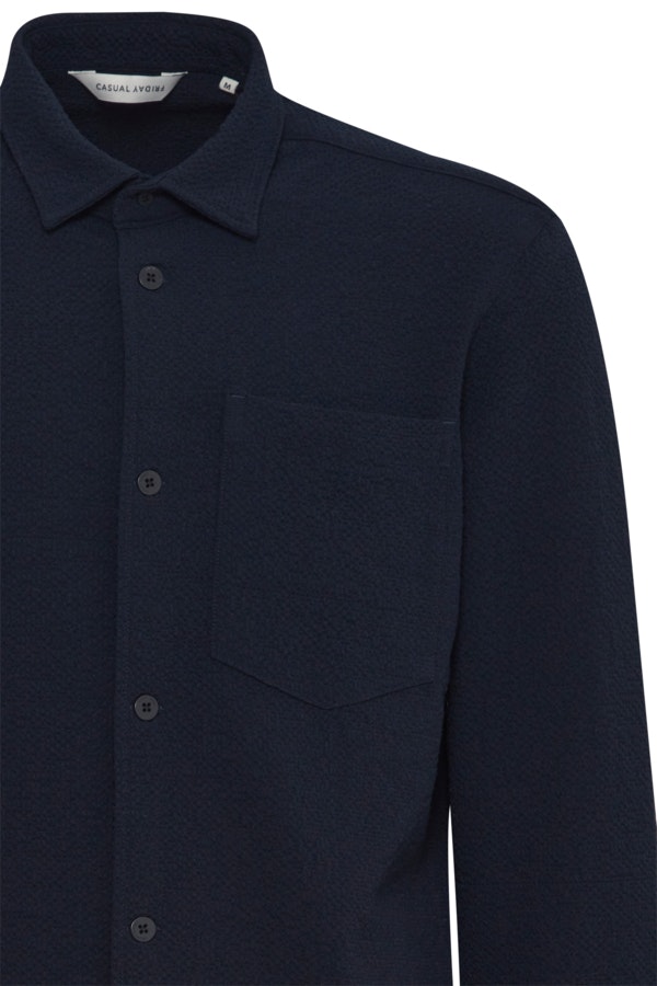 Casual Friday - CFALVIN LS waffle shirt (Dk Navy)