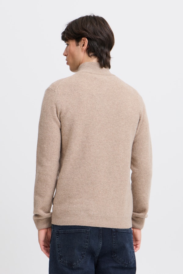 Casual Friday - CFKARL halfzip lambswool knit (Beige)
