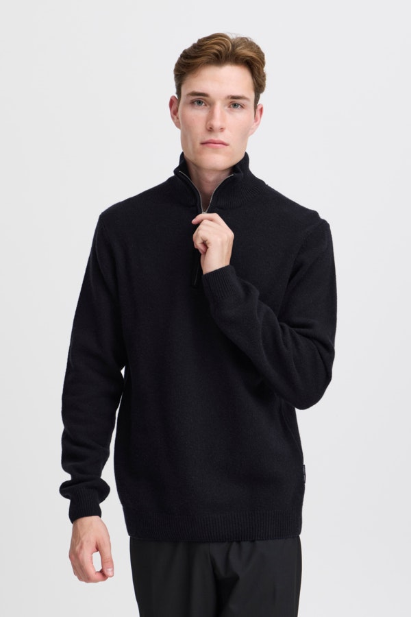 Casual Friday - CFKARL halfzip lambswool knit (Pewter)