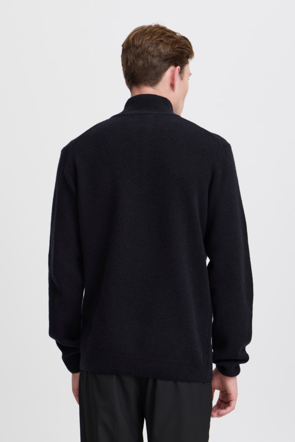 Casual Friday - CFKARL halfzip lambswool knit (Pewter)