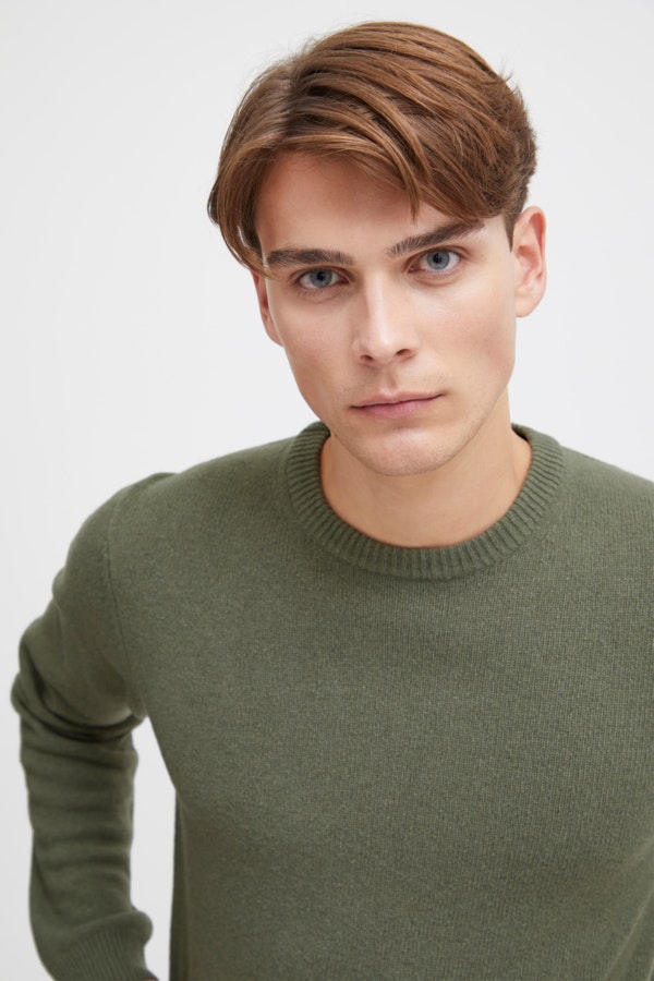 Casual Friday - CFKARL crew neck bounty knit (Olive)