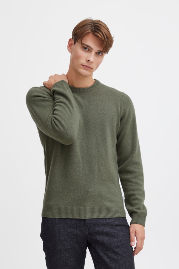 Casual Friday - CFKARL crew neck bounty knit (Olive)