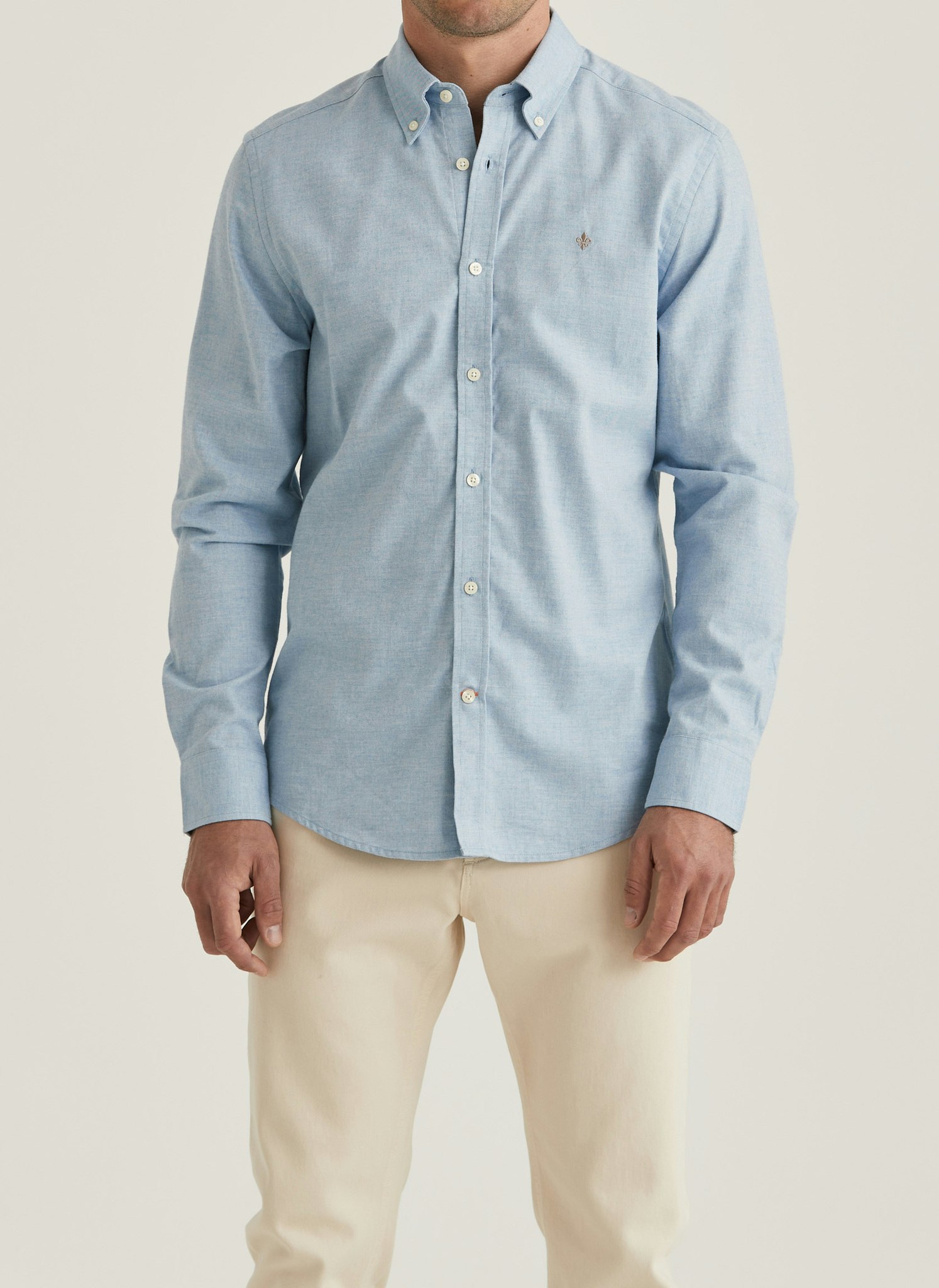 Morris - Watts Flannel Shirt-Slim Fit (Light Blue)