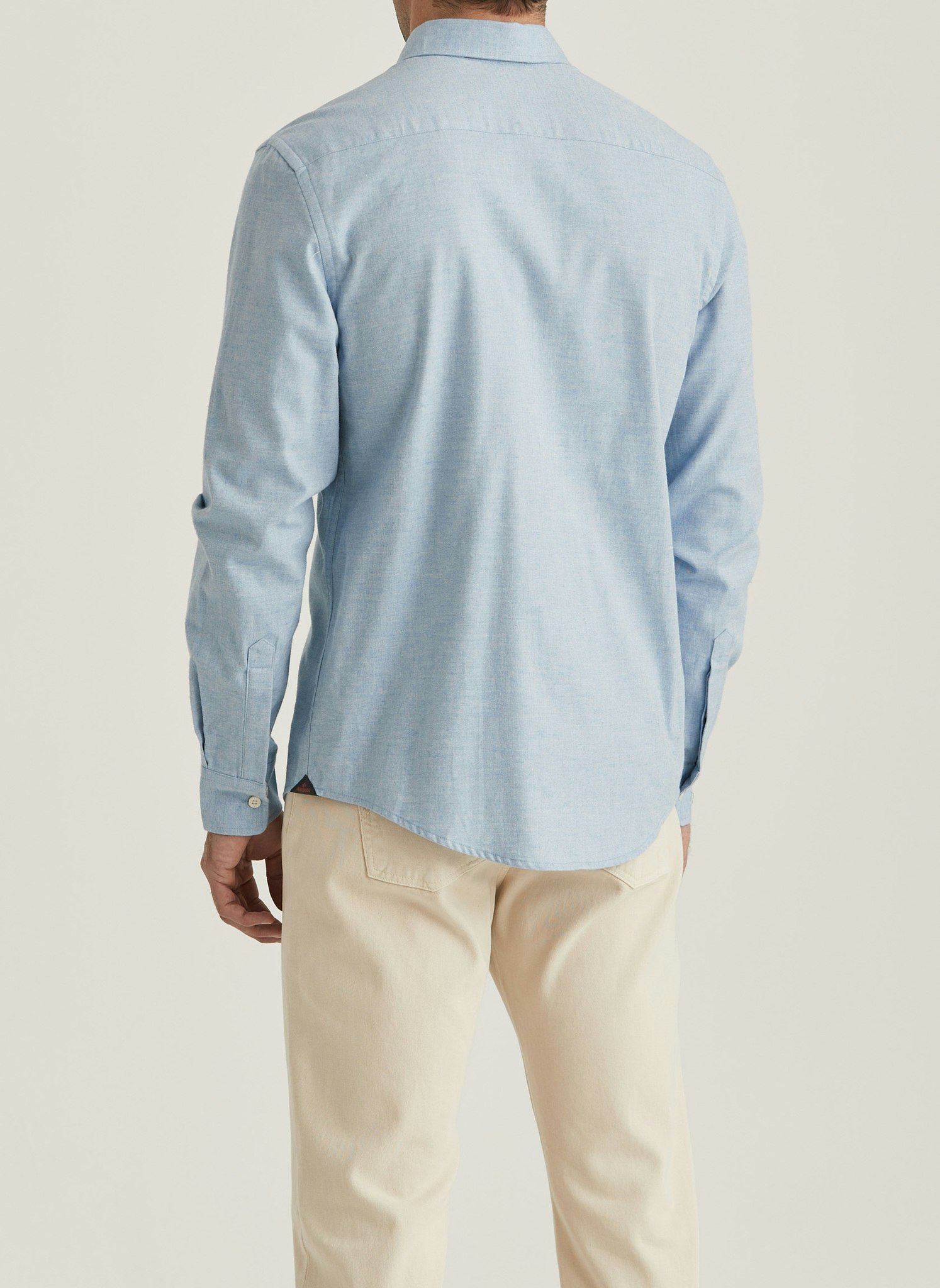 Morris - Watts Flannel Shirt-Slim Fit (Light Blue)