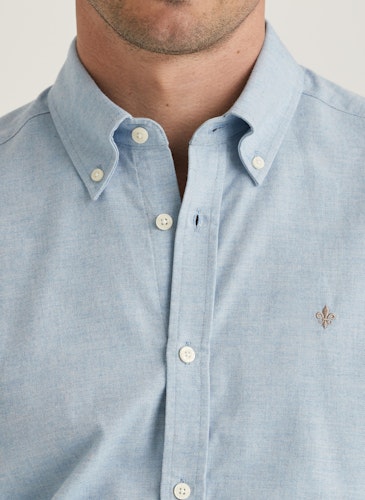 Morris - Watts Flannel Shirt-Slim Fit (Light Blue)