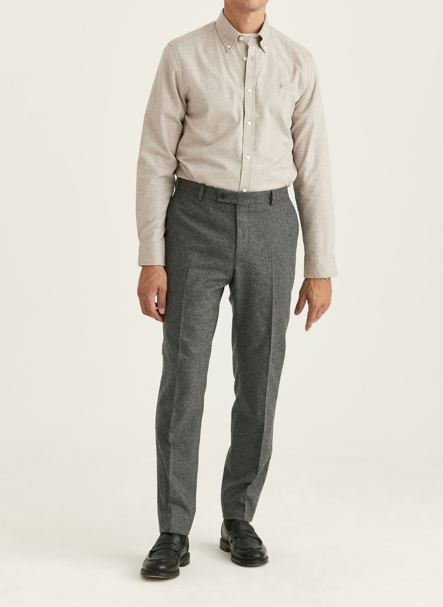 Morris - Watts Flannel Shirt-Slim Fit (Khaki)