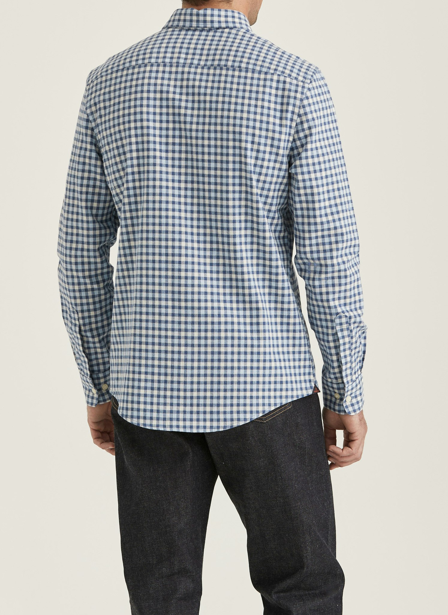 Morris - Watts Flannel Check Shirt-Slim Fit (Blue)