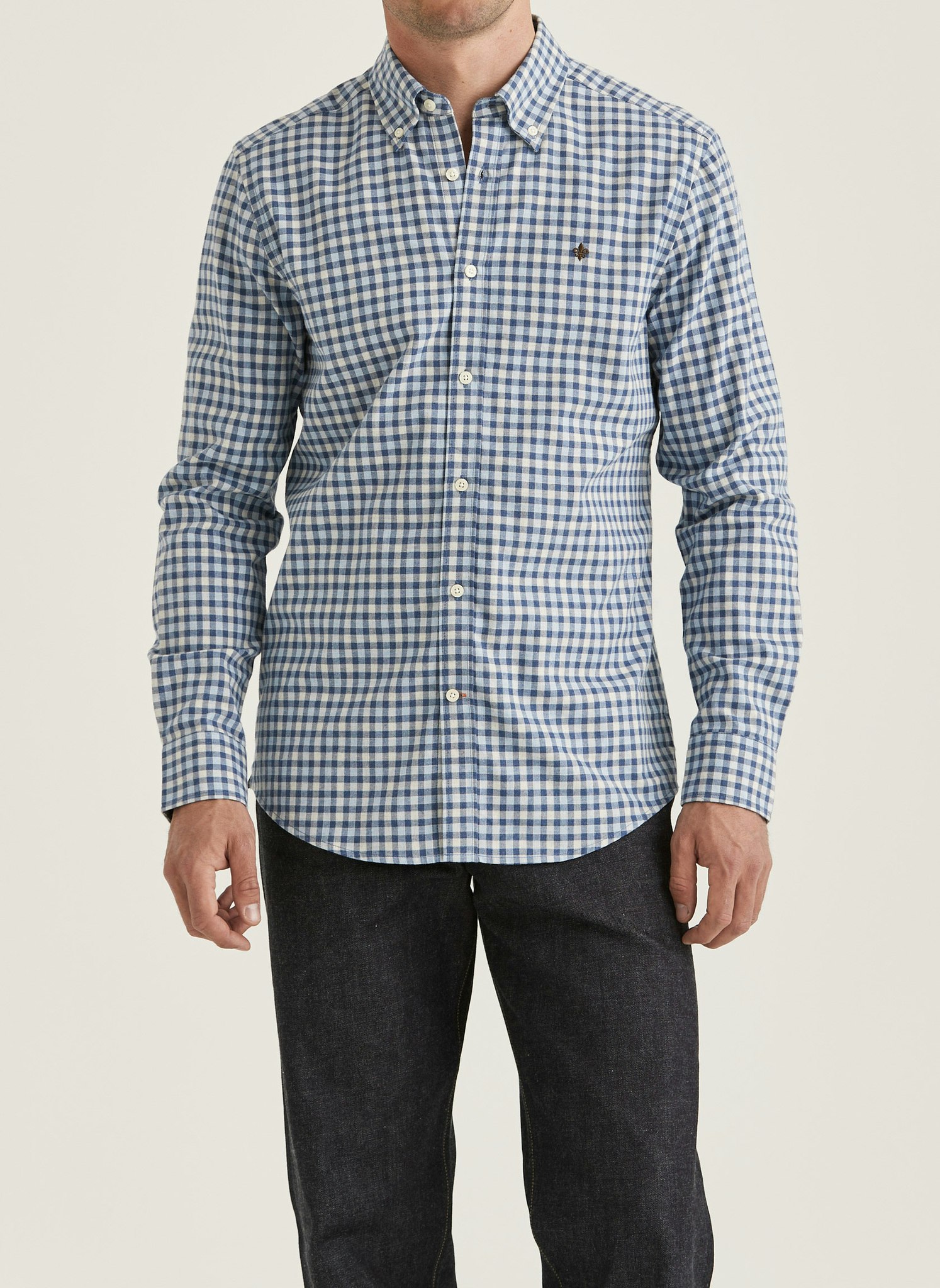 Morris - Watts Flannel Check Shirt-Slim Fit (Blue)