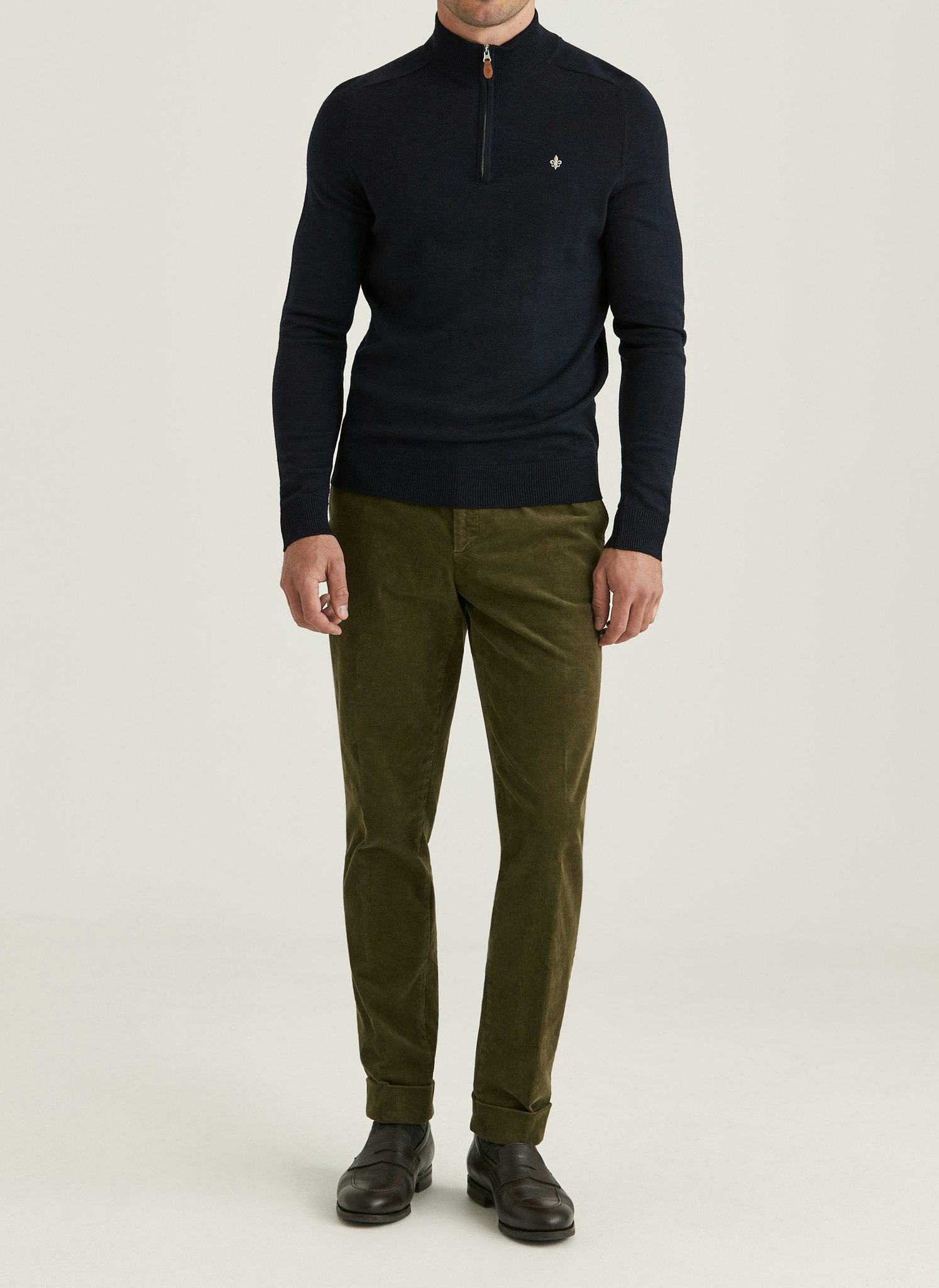 Morris - Merino John Zip (Navy)