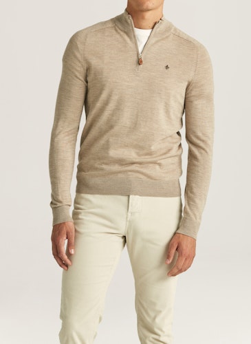 Morris - Merino John Zip (Khaki)
