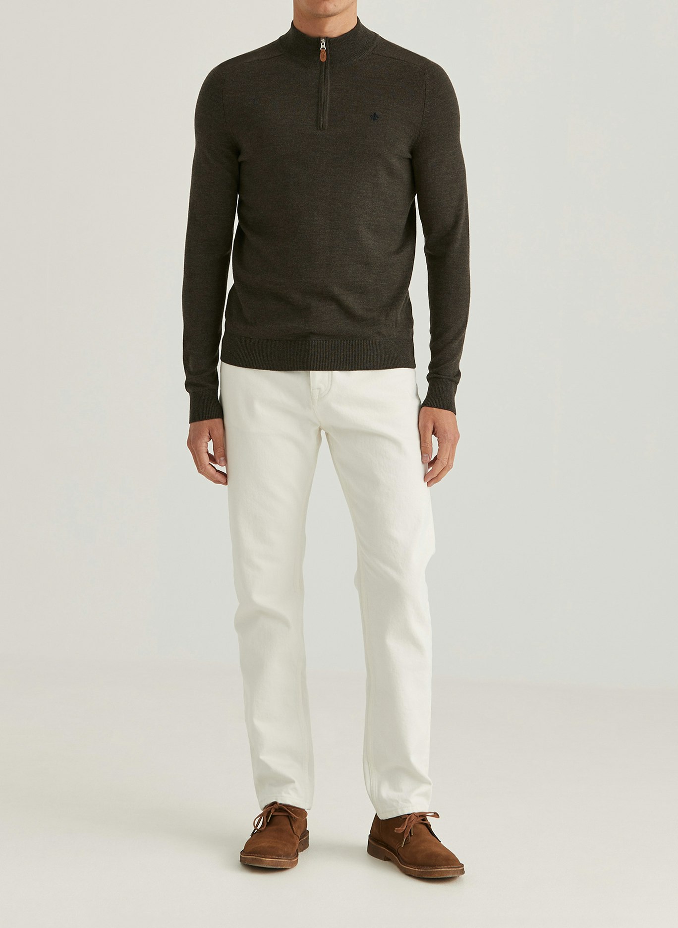 Morris - Merino John Zip (Brown)