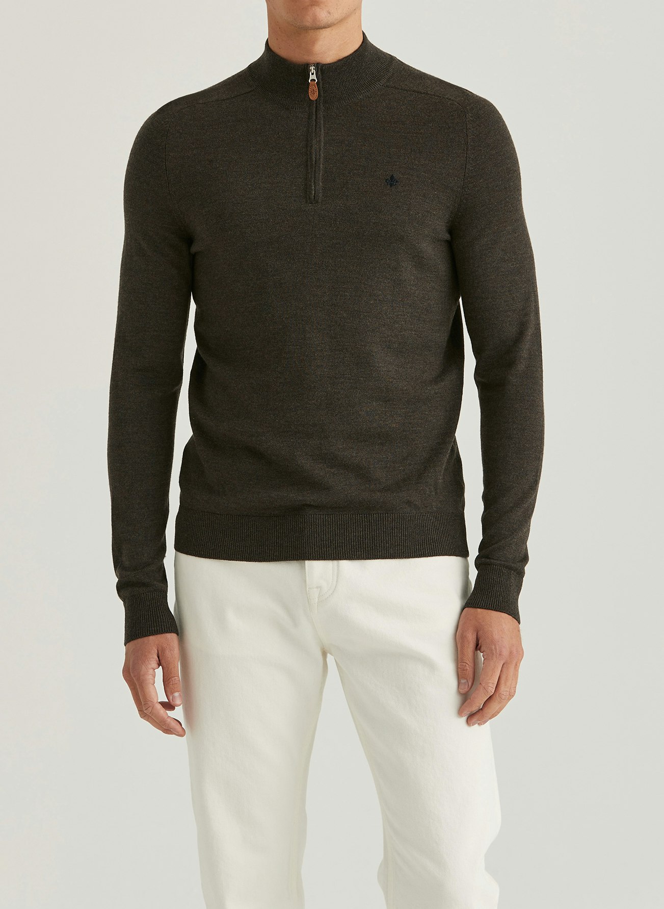 Morris - Merino John Zip (Brown)