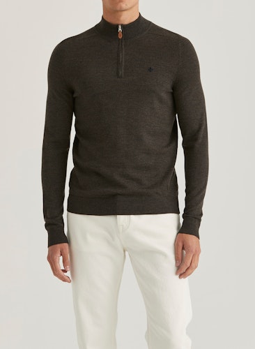 Morris - Merino John Zip (Brown)