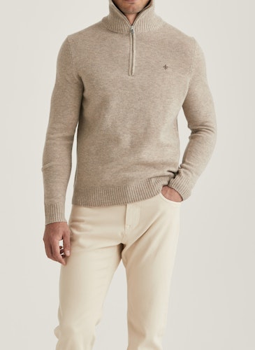 Morris - Hertford Half Zip (Khaki)