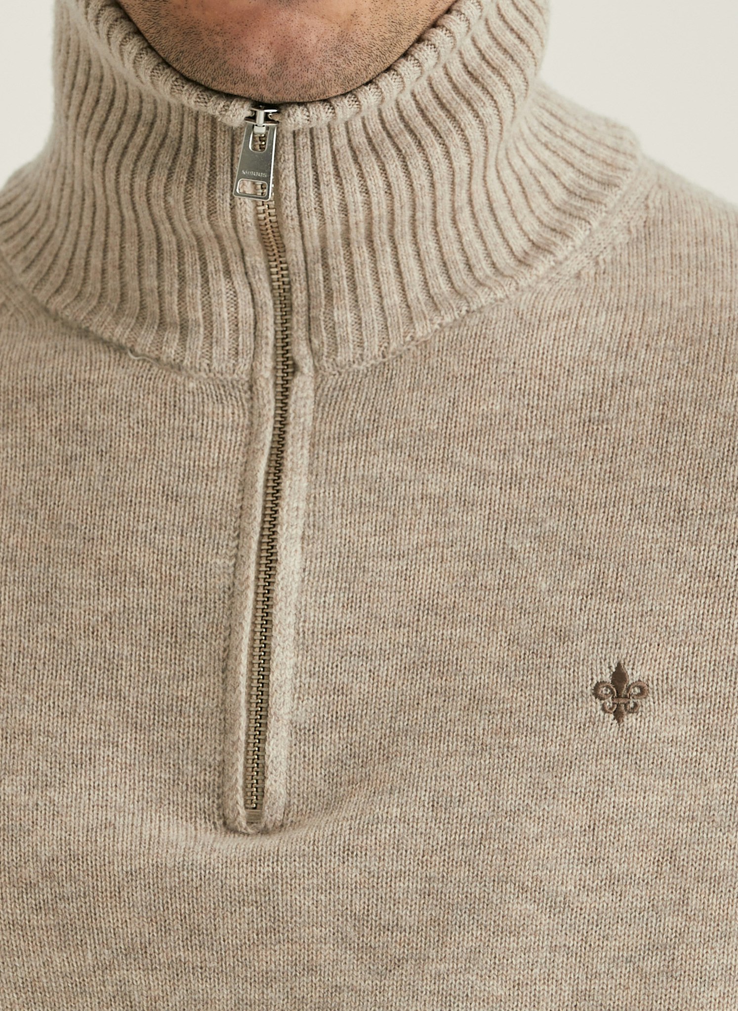 Morris - Hertford Half Zip (Khaki)